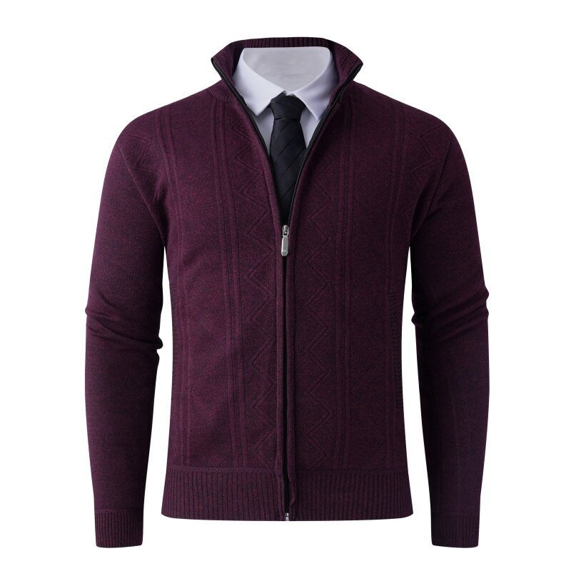 Cardigan homme moderne élégant fermeture éclair