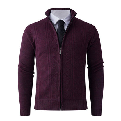 Cardigan homme moderne élégant fermeture éclair