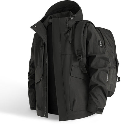 Veste d'extérieur pour homme imperméable pratique réglable