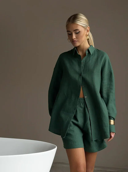 Ensemble d'été en lin pour femme
