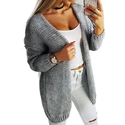 Gilet Femme Décontracté Ouvert Col V