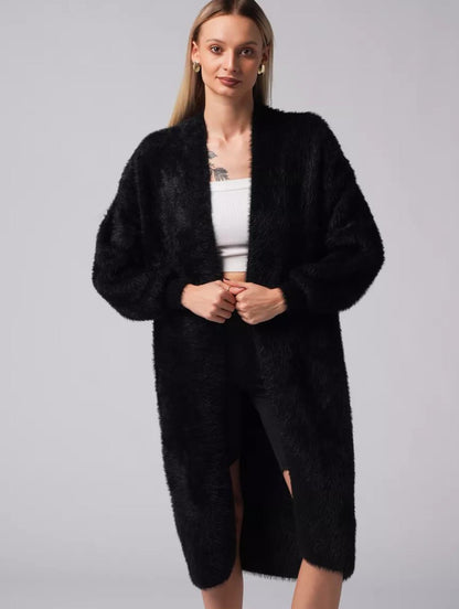Cardigan en tricot doux et ample pour femme