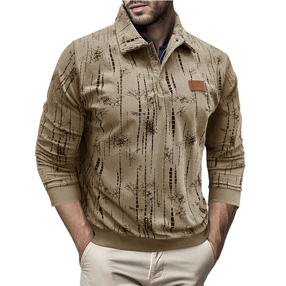 Blouse femme à motifs décontractée boutonnée à col
