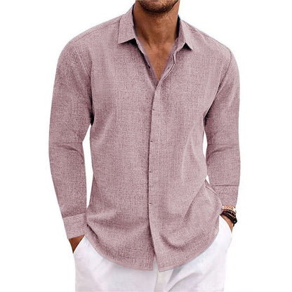 Chemise de loisirs homme respirante manches longues coupe moderne