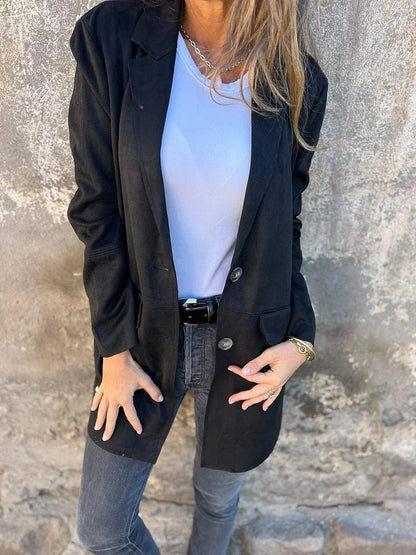 Blazer Femme Daim Élégant Confortable