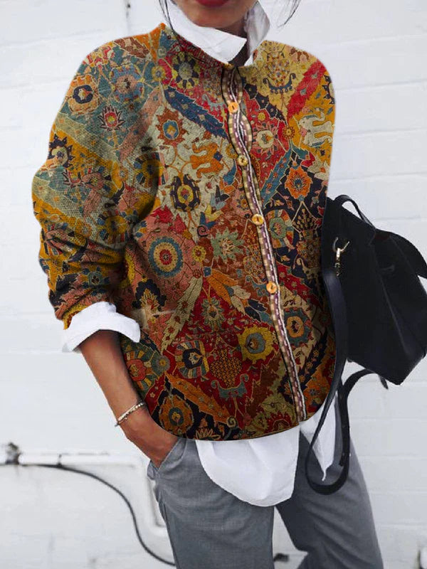 Eleganter Pullover Vintage Look Damenschal - IdealeKleiden