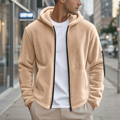 Veste polaire homme capuche poches zippées outdoor