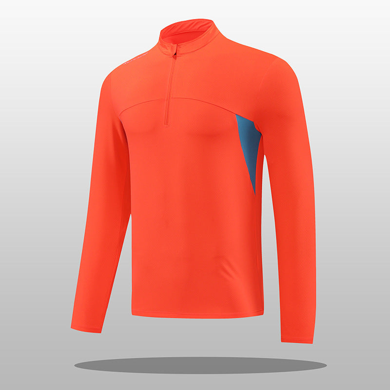 T-shirt thermique fonctionnel pour homme col montant fermeture éclair