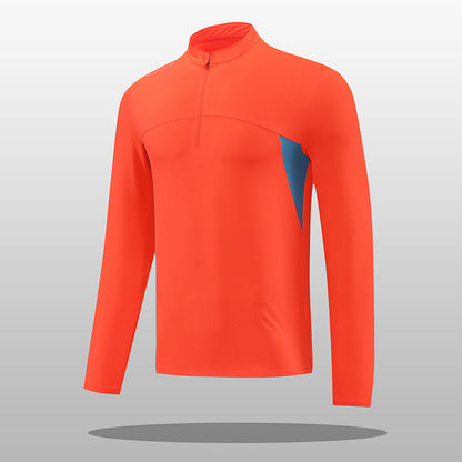 T-shirt thermique fonctionnel pour homme col montant fermeture éclair