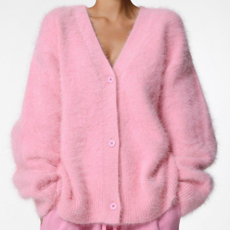 Cardigan doux femme manches longues élégant