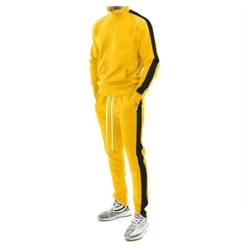 Survêtement de sport fonctionnel pour homme avec bandes contrastantes