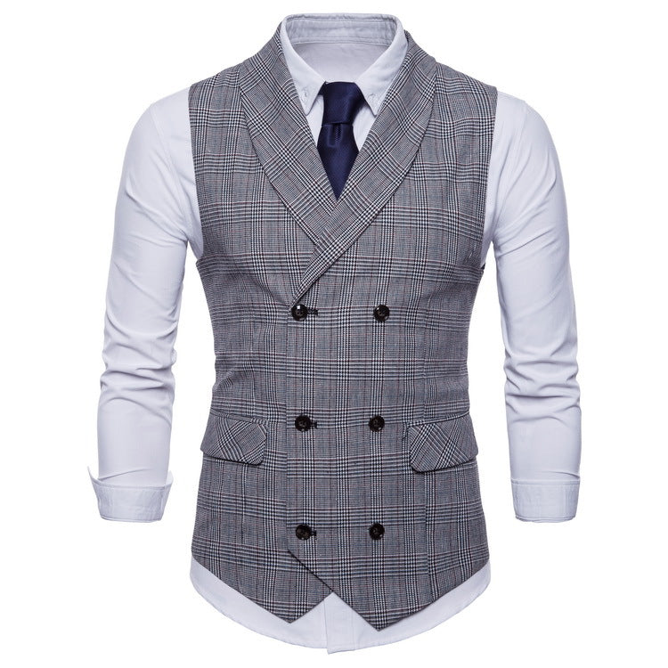 Gilet de costume sur mesure pour homme, élégant, doubles coutures