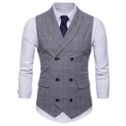Gilet de costume sur mesure pour homme, élégant, doubles coutures