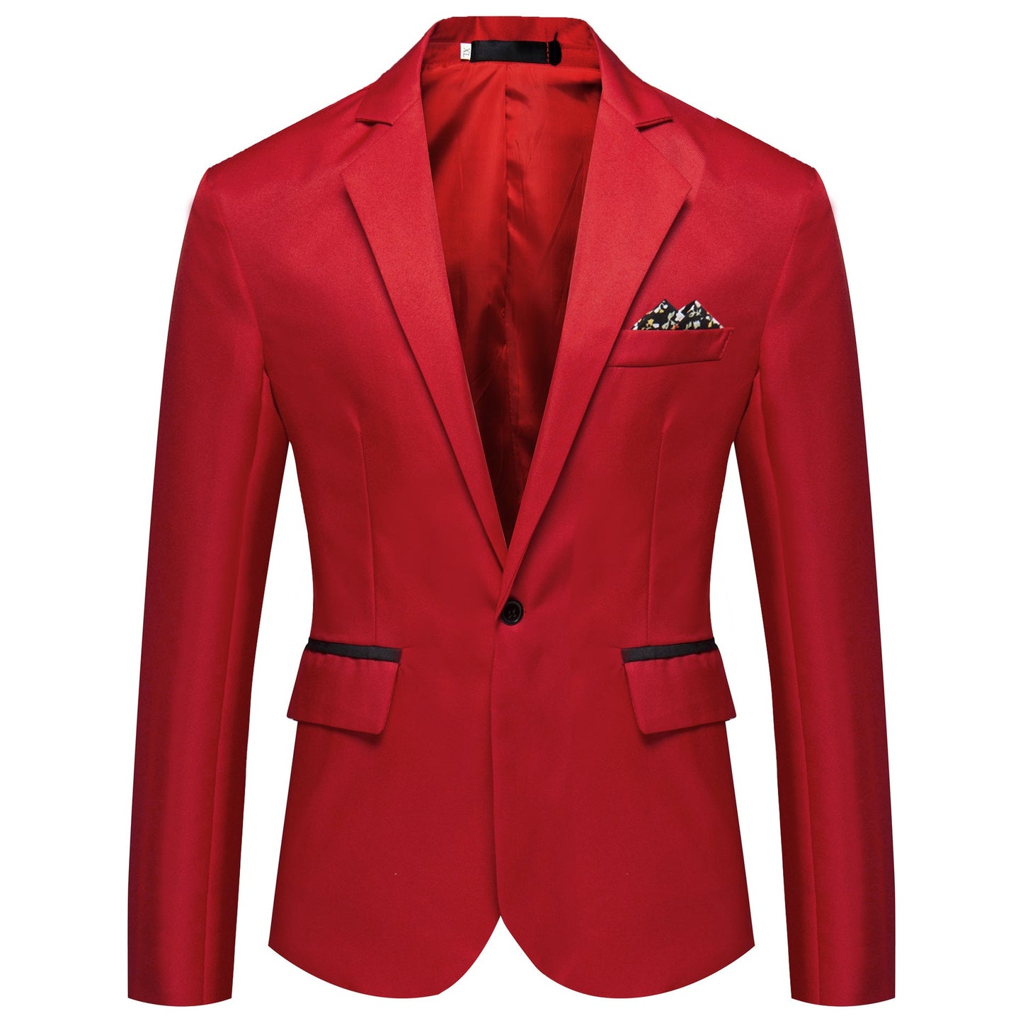 Veste de costume élégante en satin noir pour homme