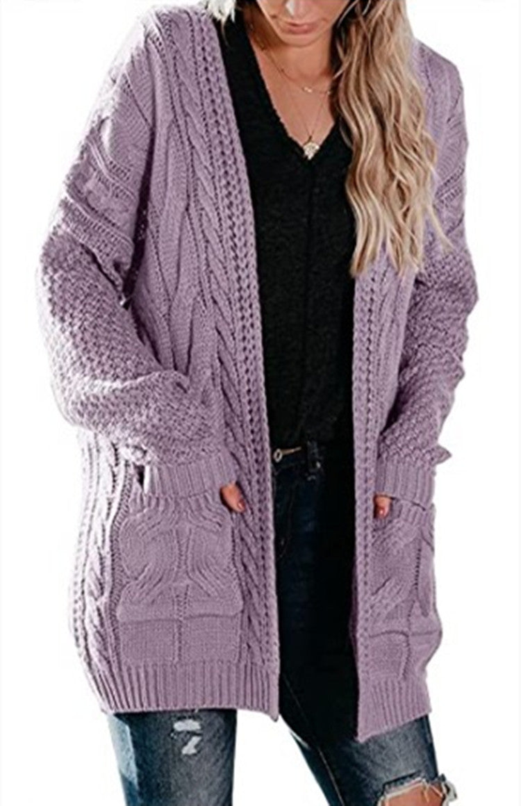 Cardigan Femme Grosse Maille Féminin Pratique