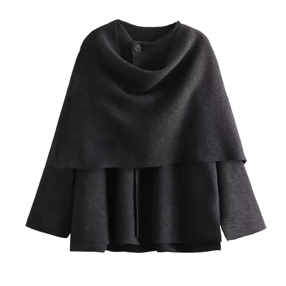 Femmes Poncho-Veste Asymétrique Jeté Polaire Doux