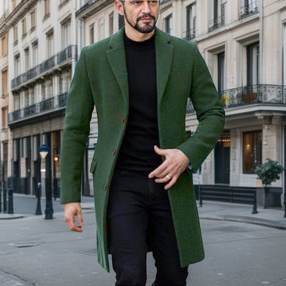Manteau en laine élégant gris pour homme
