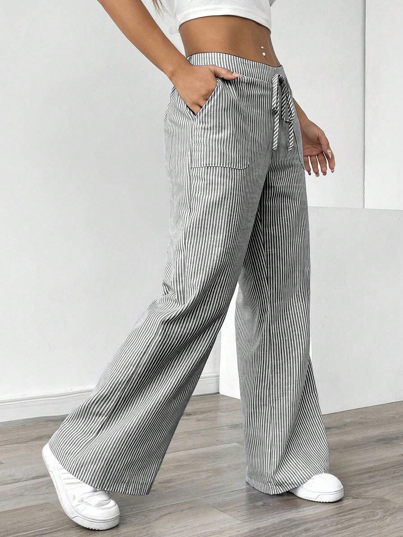 Pantalon de jogging confortable pour femme avec ceinture et poches