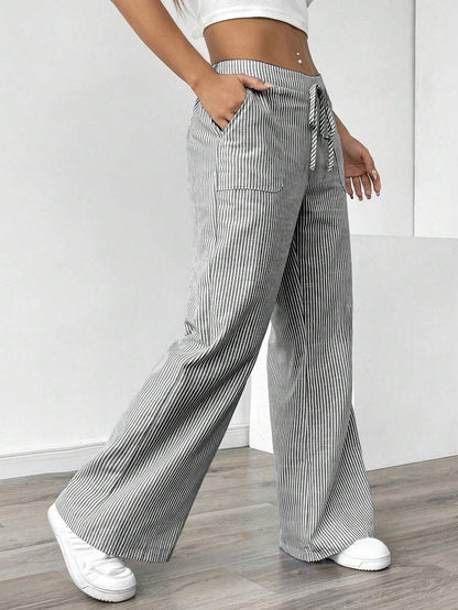 Pantalon de jogging confortable pour femme avec ceinture et poches