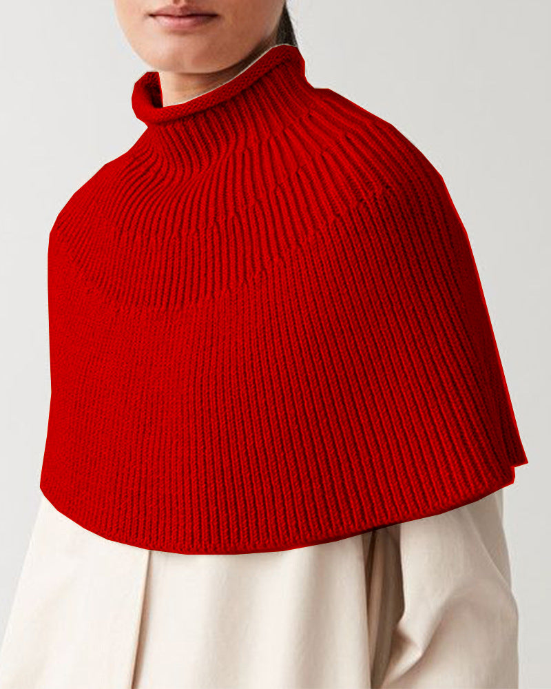 Cape en tricot femme Design élégant Col montant