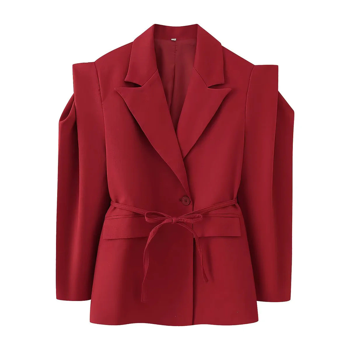 Veste blazer oversize élégante pour femme avec ceinture