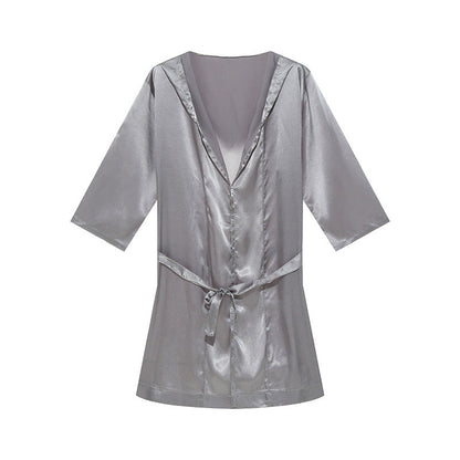Peignoir de bain homme en satin doux