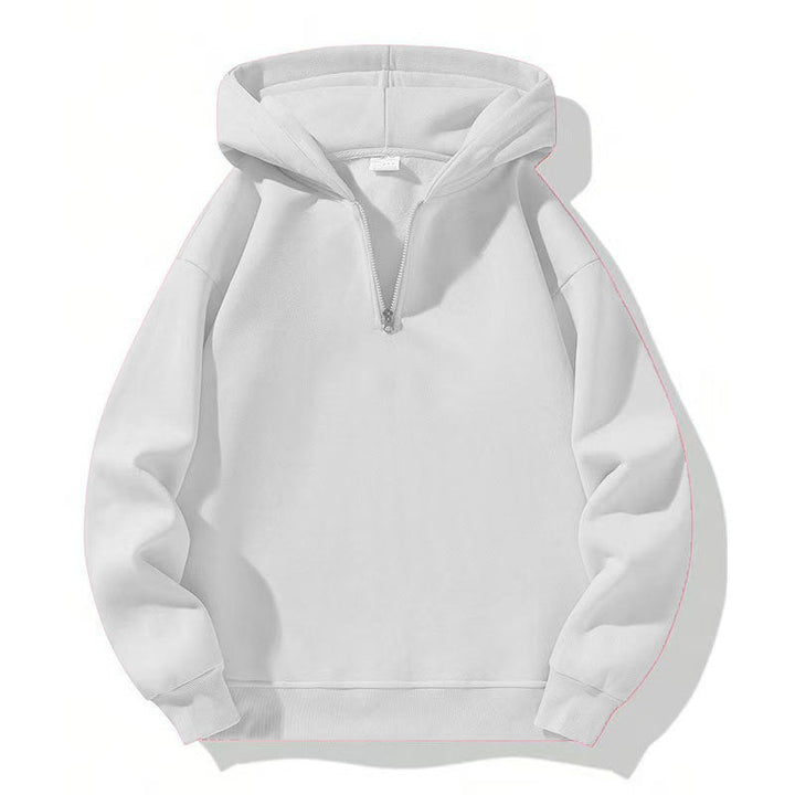 Sweat-shirt sport homme capuche demi-zip