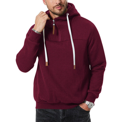 Hoodie de sport pour homme avec fermeture éclair moderne