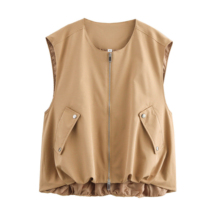 Gilet de Sport pour Femmes Sans Manches Pratique Avec Poches