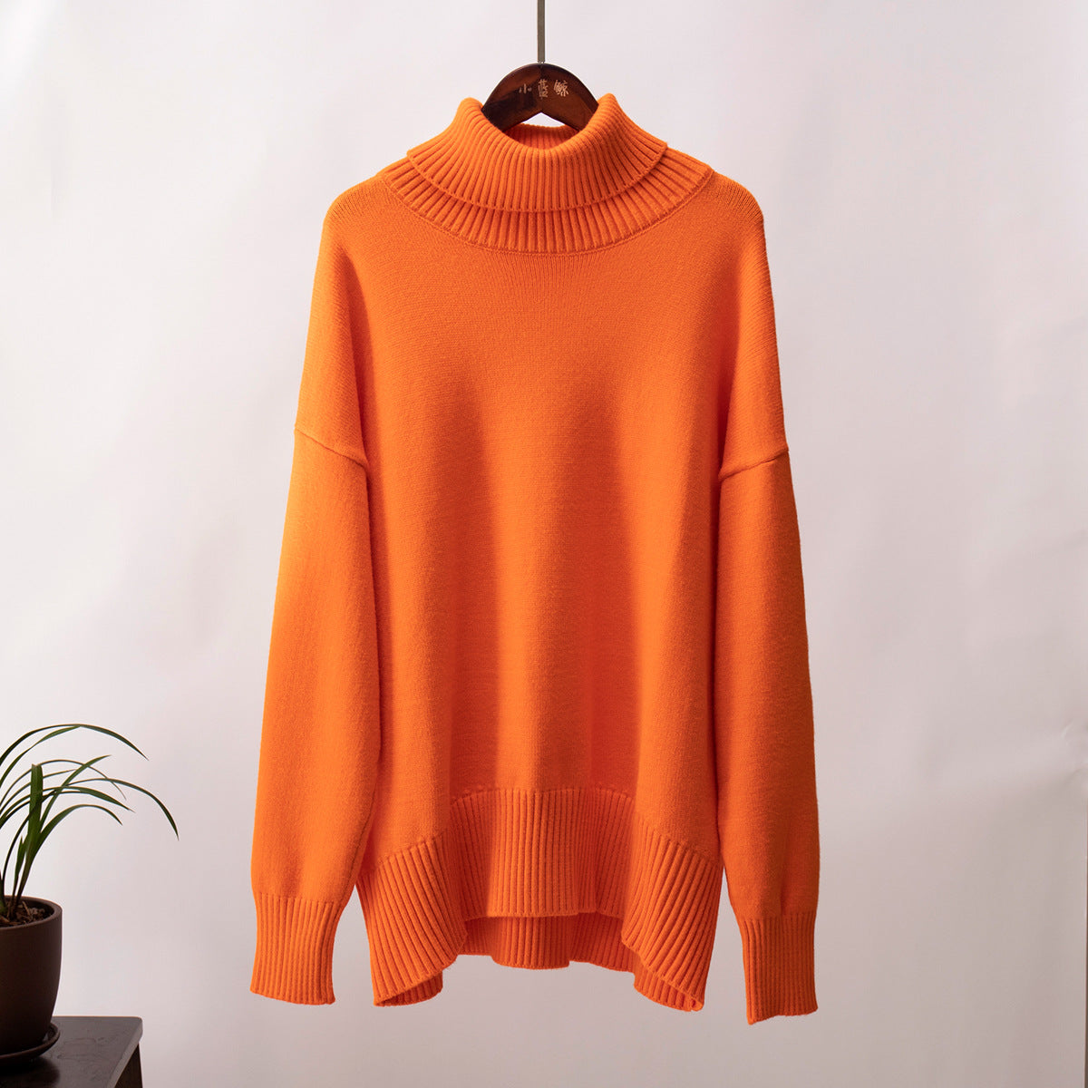 Pull-over tricoté pour femme Confortable Chaud Bord-côtes
