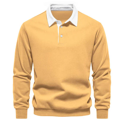 Polo homme manches longues classique élégant