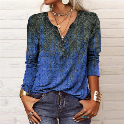 Chemise décontractée femme Manches longues Motif tendance