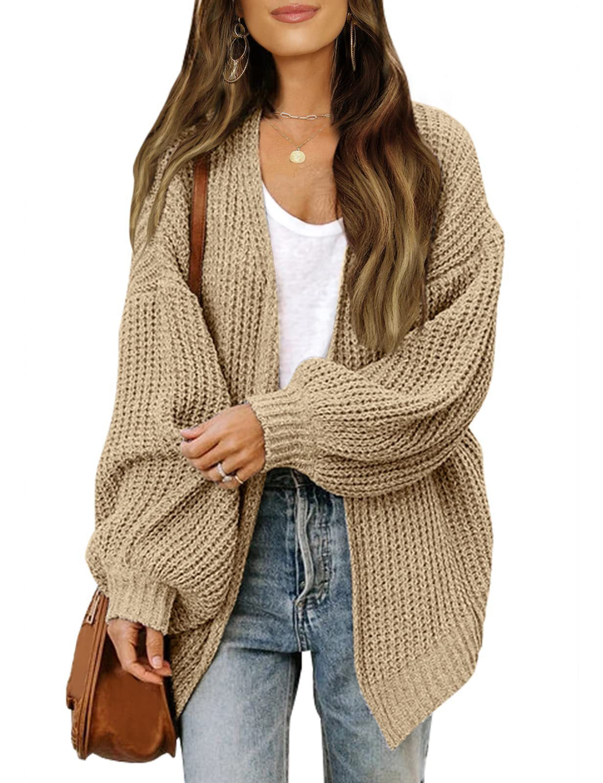 Gilet tricoté pour femme, style ample et confortable