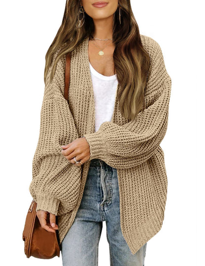 Gilet tricoté pour femme, style ample et confortable