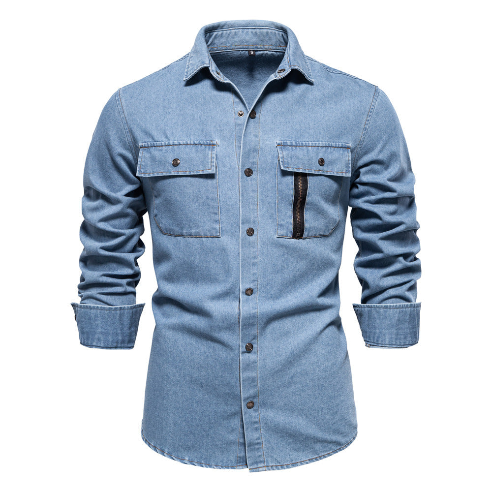Chemise en jean homme style moderne