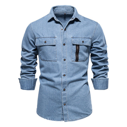 Chemise en jean homme style moderne