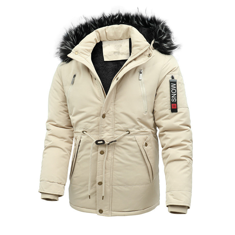 Veste de randonnée homme isolée imperméable avec capuche amovible