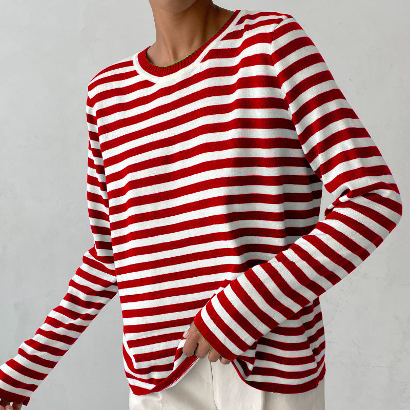 Pull rayé élégant pour femme