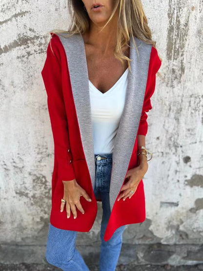 Gilet à capuche doux et confortable avec poches