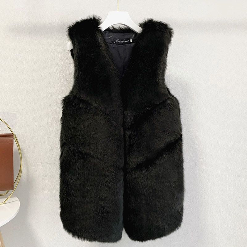 Gilet en fourrure de luxe pour femme