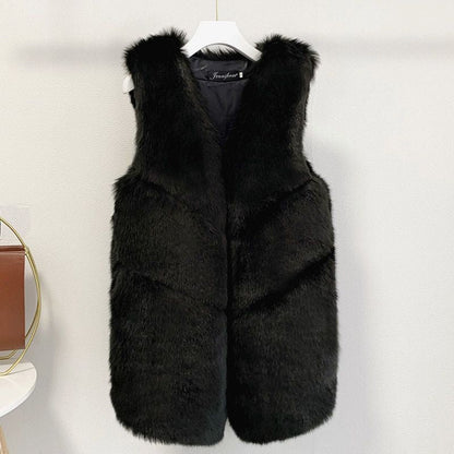 Gilet en fourrure de luxe pour femme