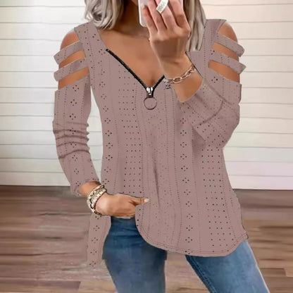 Débardeur femme avec manches cut-out et décolleté en V profond