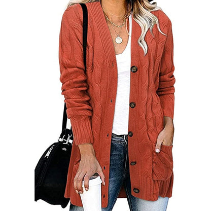 Gilet en tricot tressé avec poches