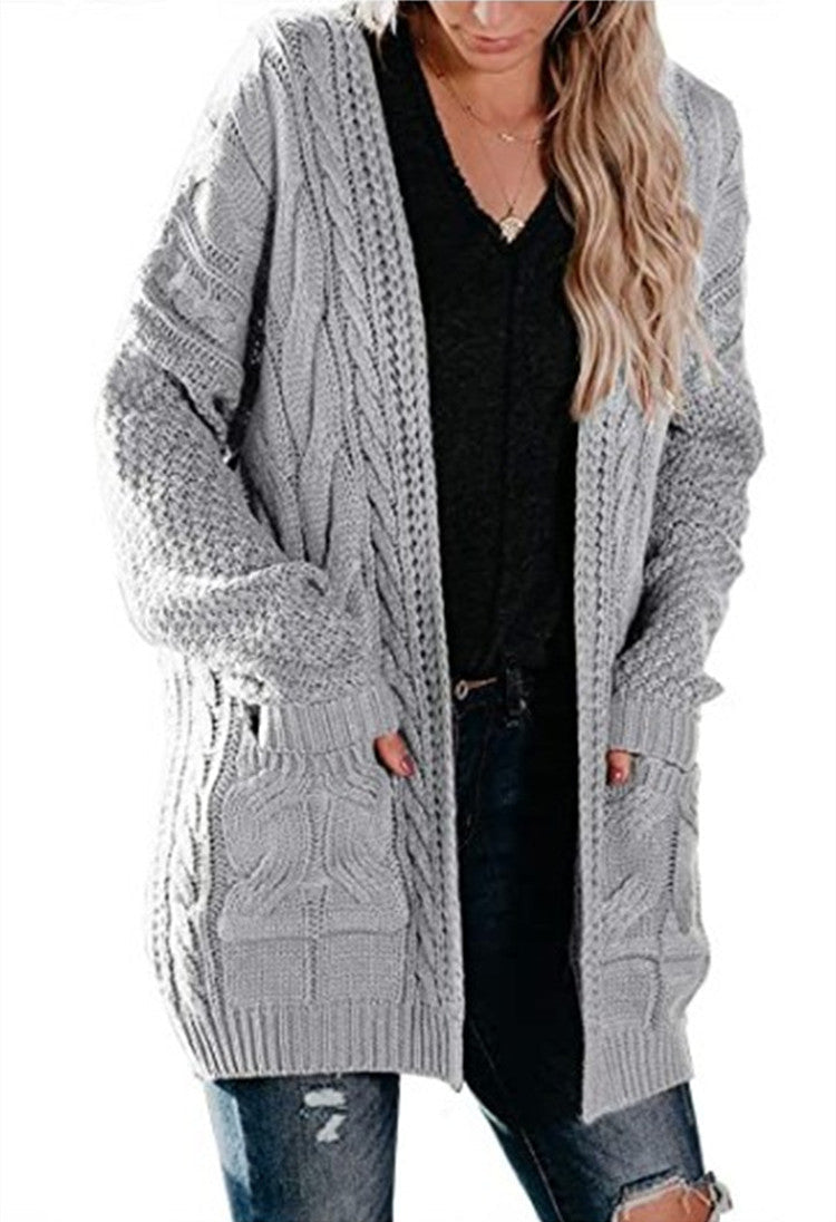 Cardigan Femme Grosse Maille Féminin Pratique