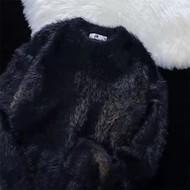 Pull doux à col rond pour femme, design élégant