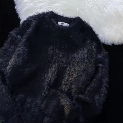 Pull doux à col rond pour femme, design élégant