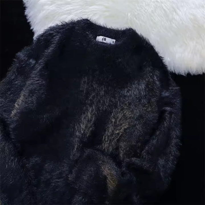 Pull doux à col rond pour femme, design élégant