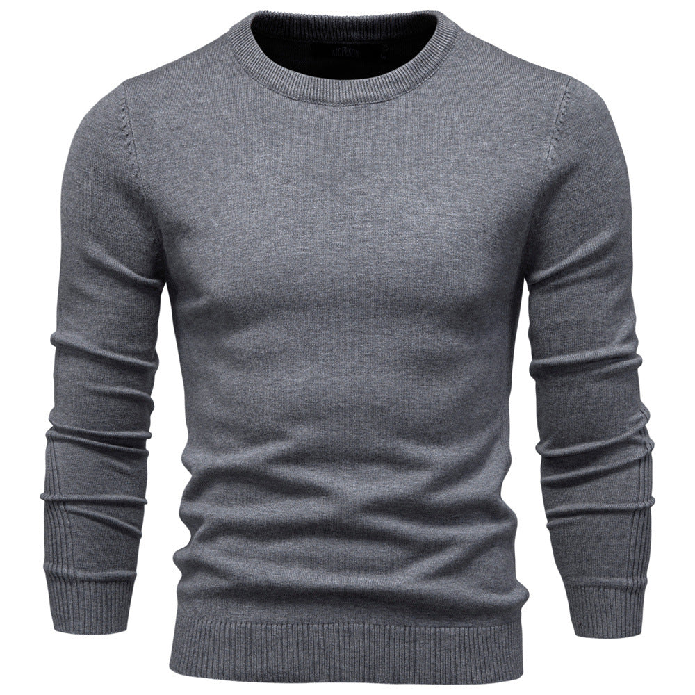 Pull homme col rond coton design élégant
