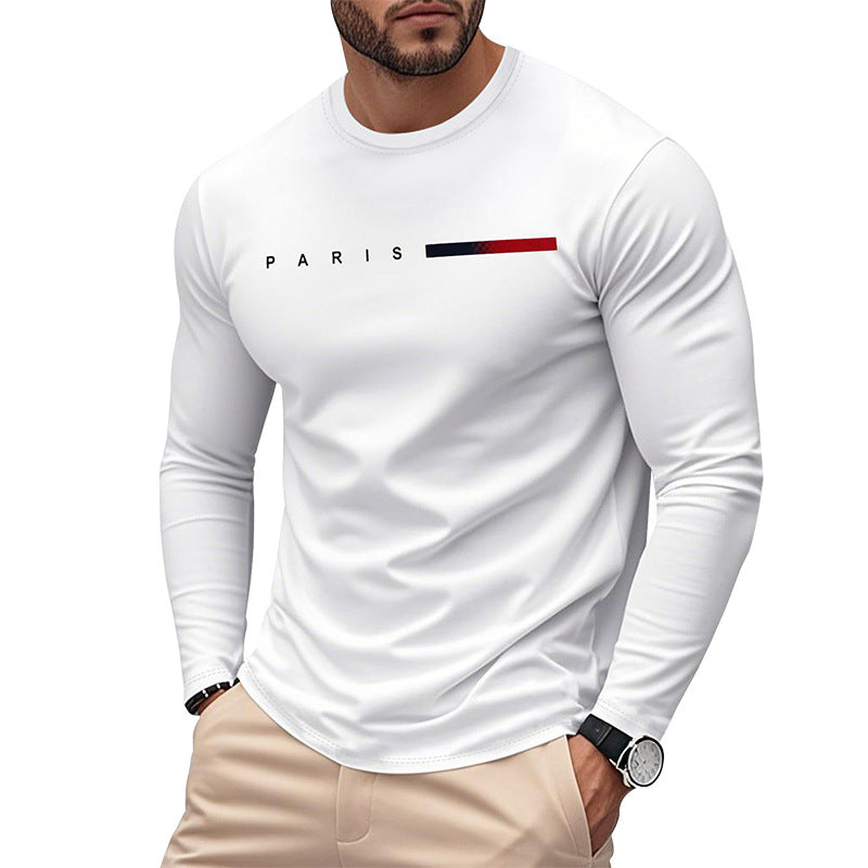 T-shirt à manches longues homme motif Paris moderne