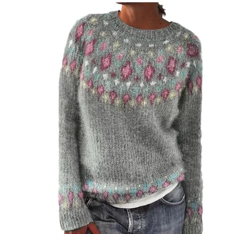 Olivia - Pull motif géométrique moderne